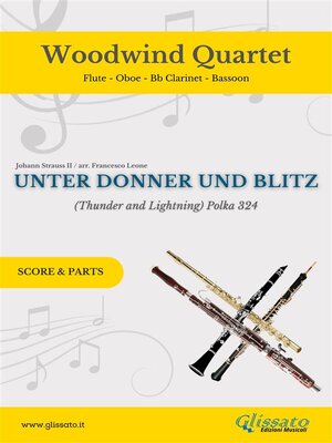 cover image of Woodwind Quartet "Unter Donner und Blitz" score & parts